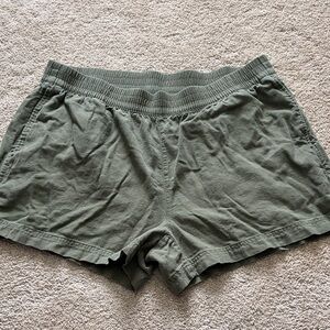 Old Navy Olive Green Linen Shorts